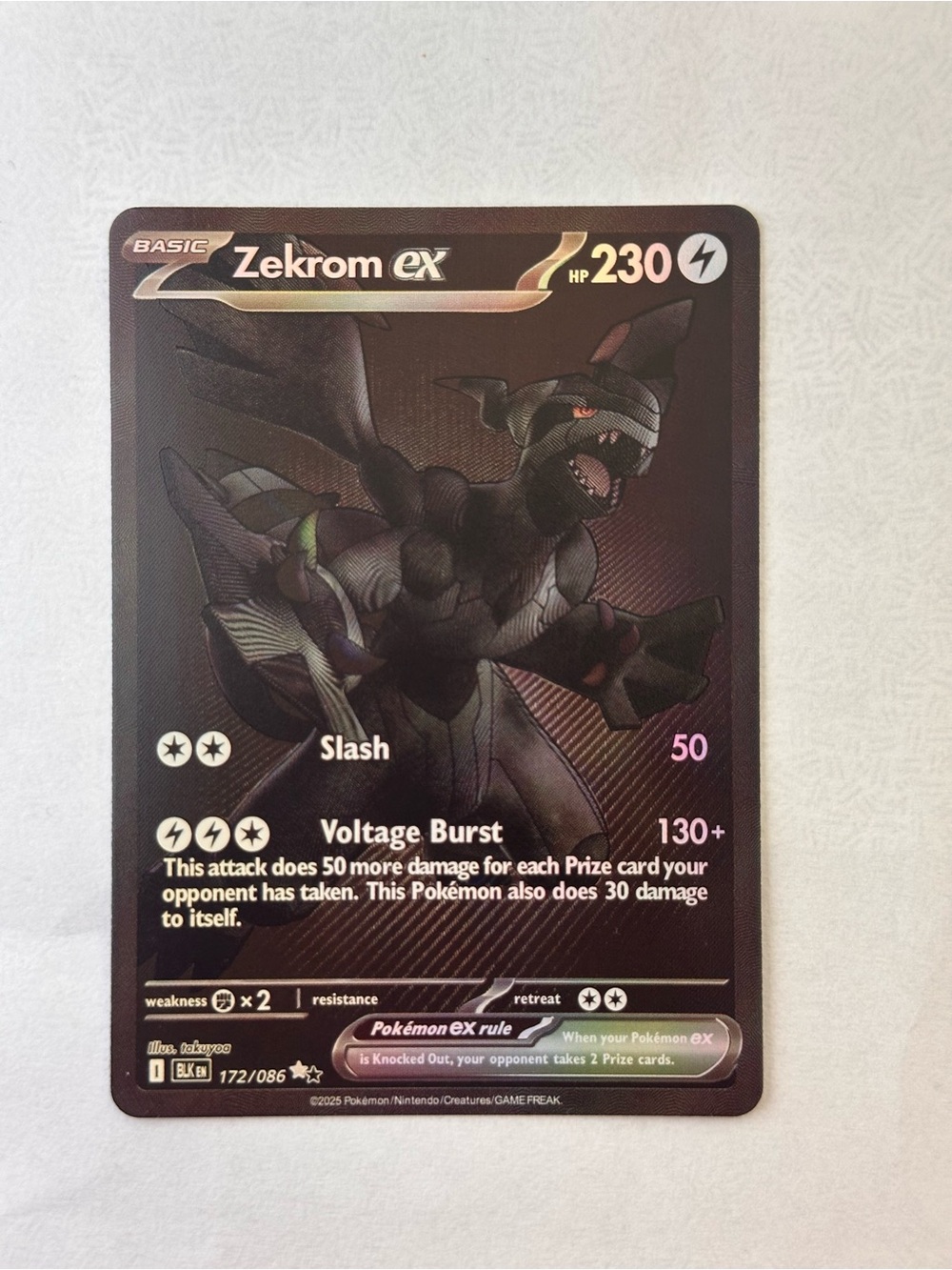 Pokemon Zekrom ex SIR Black Bolt DIY Read Description